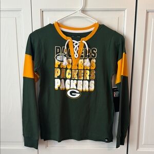 NWT Green Bay Packers Long Sleeve shirt size 10/12